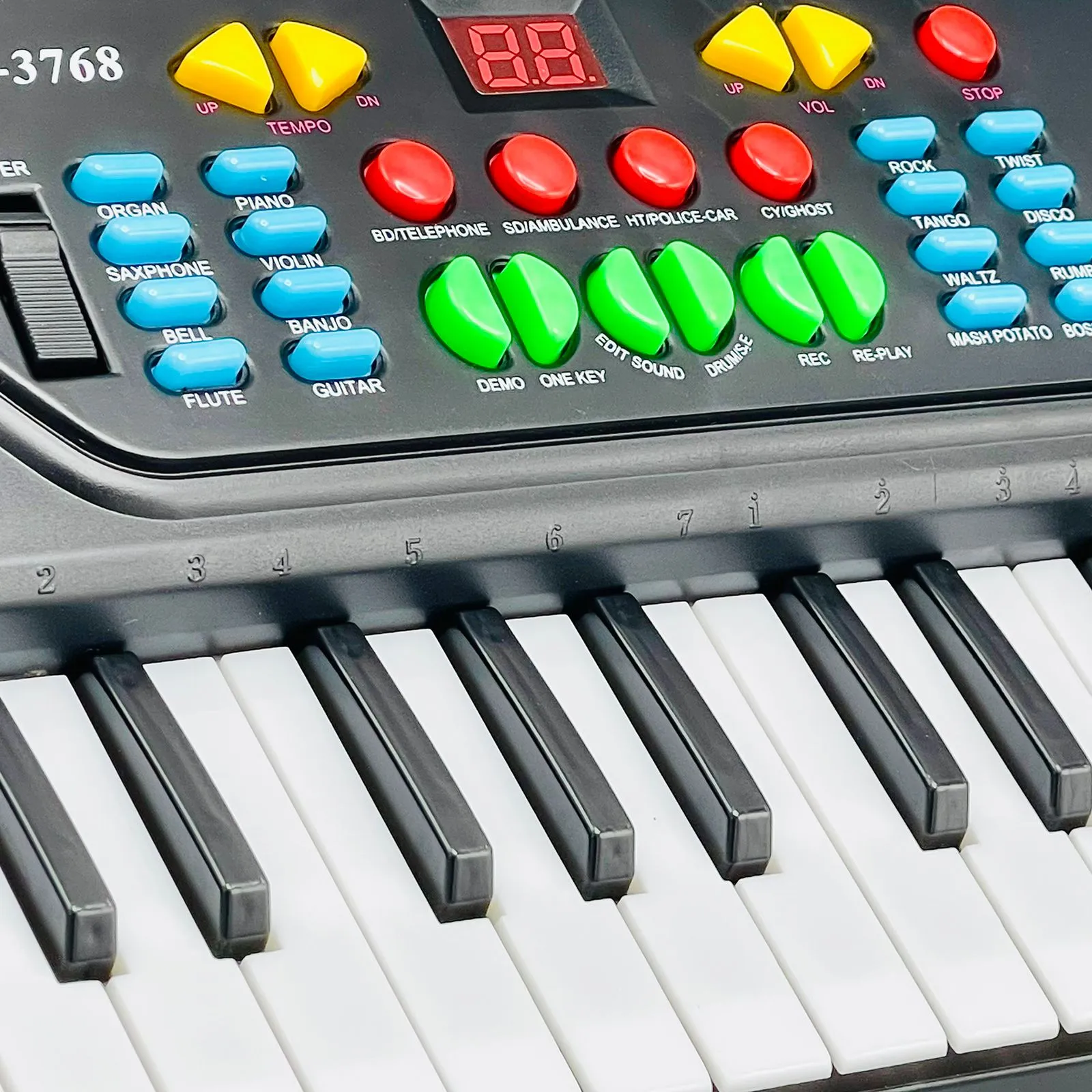 Big Fun 61 Keys Keyboard Piano , Piano for Kids With Microphone Portable Electronic Keyboards For Beginners Multi Keys Musical Toy for 3/4/5/6/7 Year Old Girls Boys - 61 Keys - Black image 3
