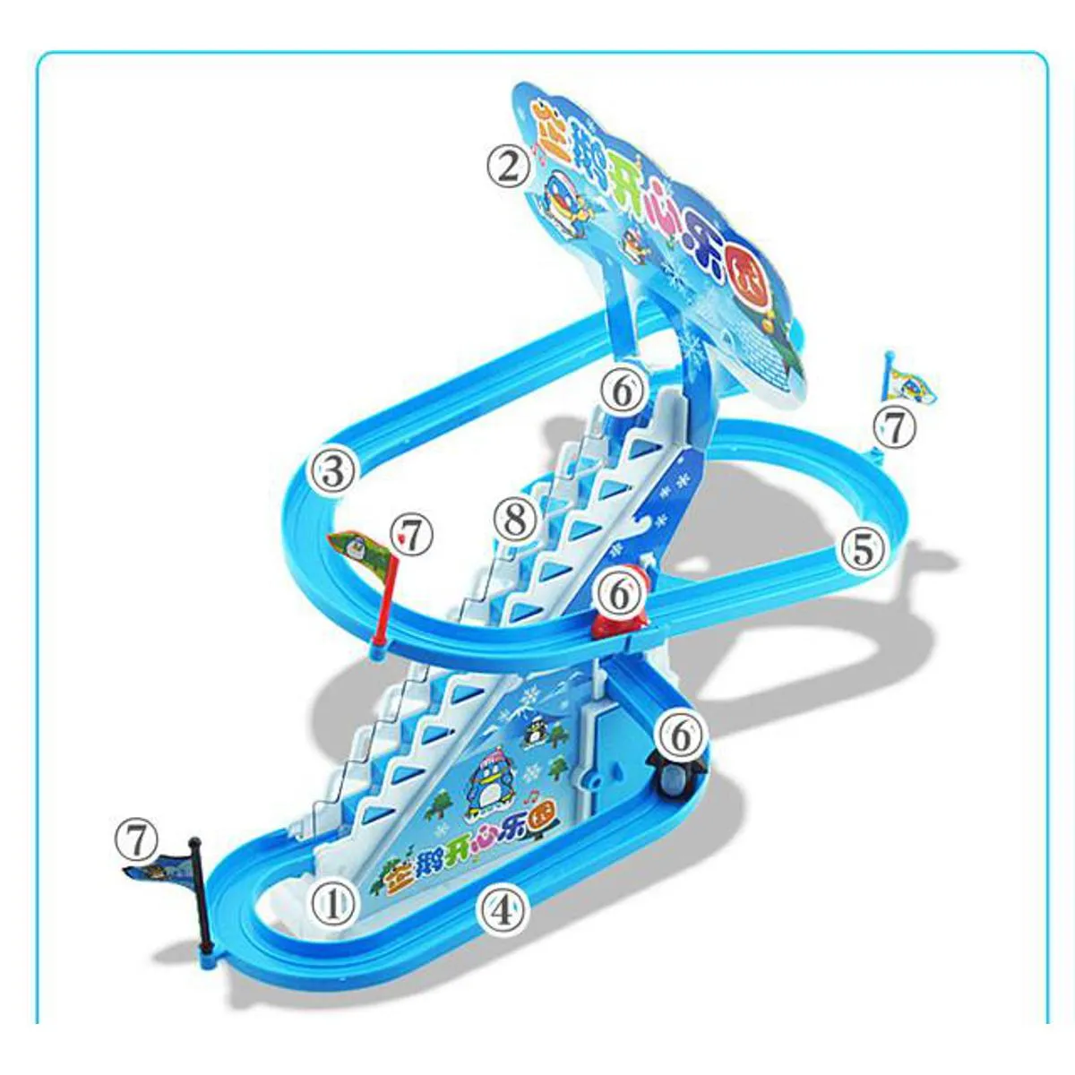 Penguin Race Game Toys For Kids - Jumbo Size - Blue