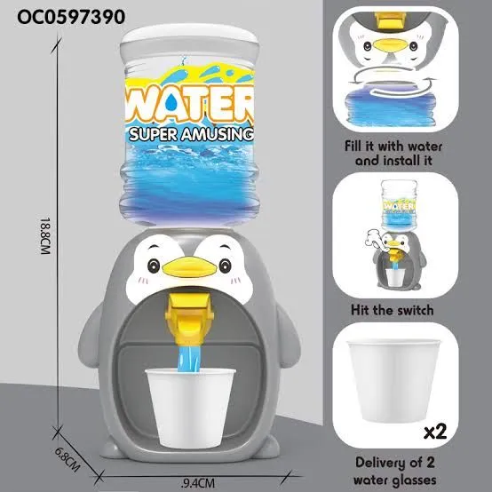 Children's Simulation Penguin Water Dispenser Toy Mini Plastic Durable Cartoon Pattern Easy To Clean image 4