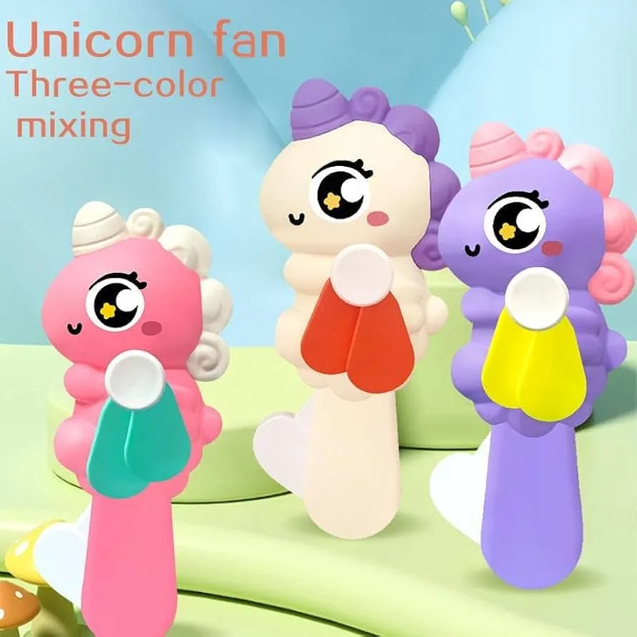 Interesting Palm Pressure Mini Fan Fruit Shape Cute Squeeze Toys / Cool Summer Fan/ Fan Without Battery (Multi Color)  image 8