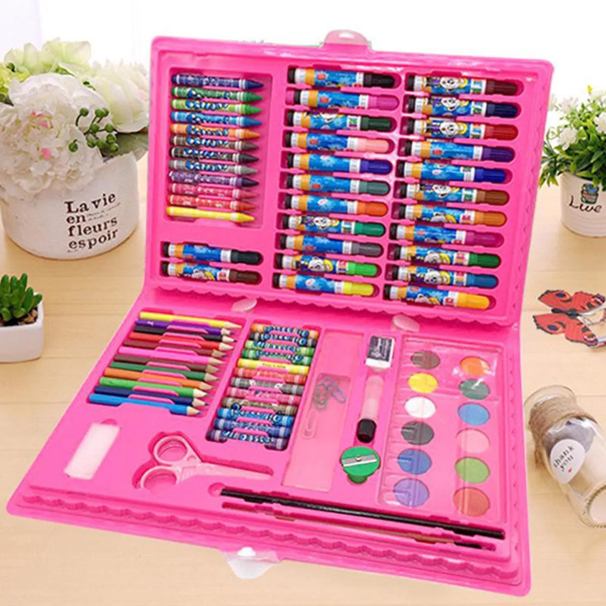 86 Pcs Multi Coloring Set Color Kit / Set with Button Box Best Quality For kids image 1