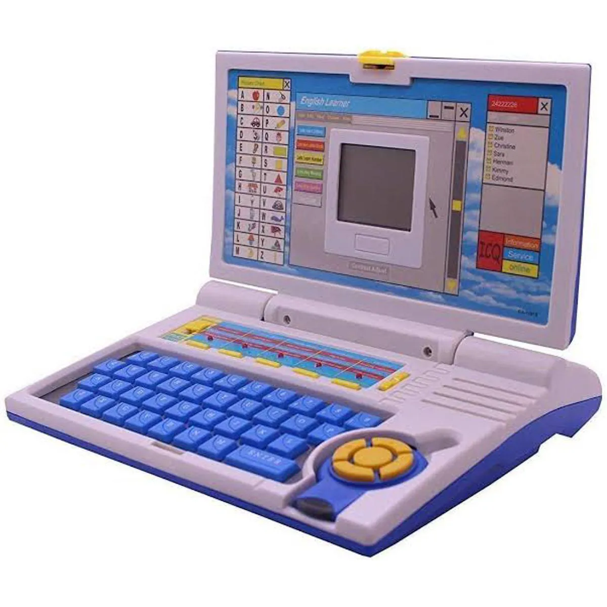 Interactive Game Laptop with Colorful Keyboard, Ideal for Pre-K to Early Elementary School Learning