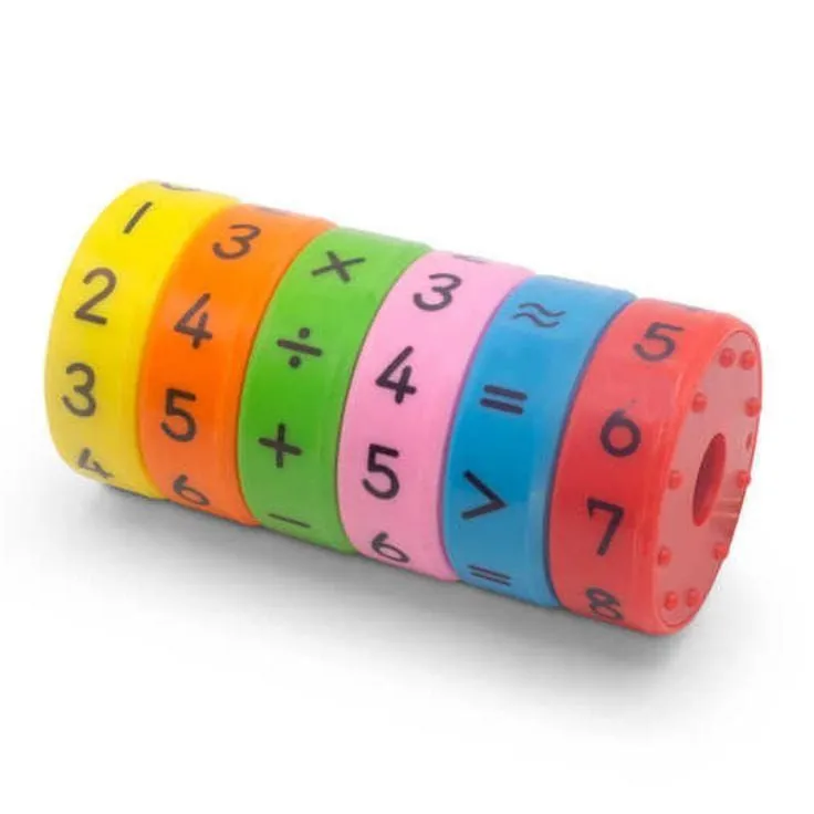 Children Magnetic Mathematics Digital Learning Educational Toys Magic Intelligence Arithmetic Maths Puzzle Cube For Kids Gift  Engaging Maths Teaching Toy: Detachable Magnetic Calculator For Kids - Add, Subtract, Multiply & Divide! image 6