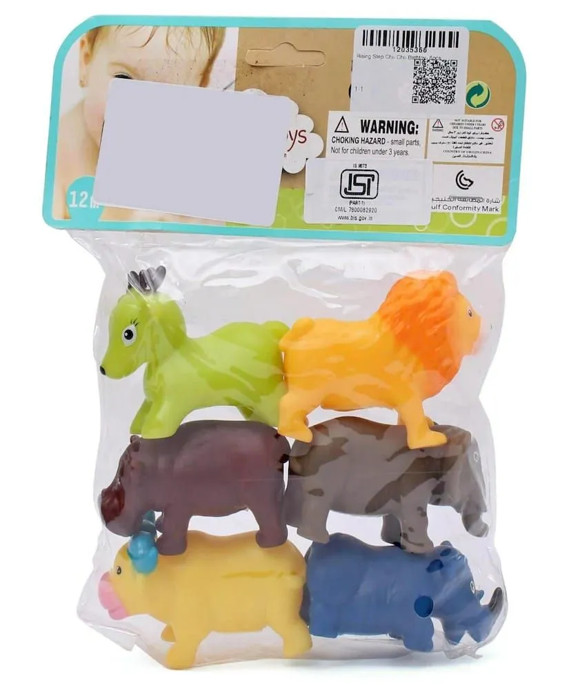 Bathing Equipment Plastic Animal Squeeze Baby Bath Toys For Kids Soft Chu Chu Toys 6 Pes Set image 2