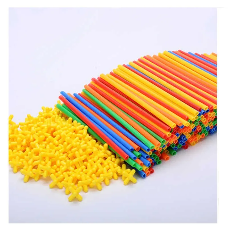 Straw Constructor Toys STEM Building 550 Toy With Box Interlocking Plastic Engineering Thin Tube Blocks Educational Kit for 3 4 5 6 7 years Kids Boys and Girls Gift image 5
