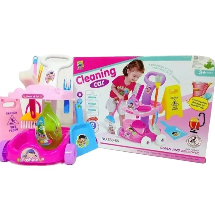 Kids Mini Cleaning Play Set Cleaning Car With Accessories Children's Pretend Mini DIY  Cleaning Set Car image 6