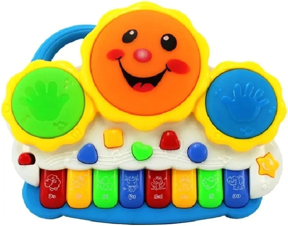 Bee Shape Plastic Toy Piano With Light And Music With 13 Keys image 1