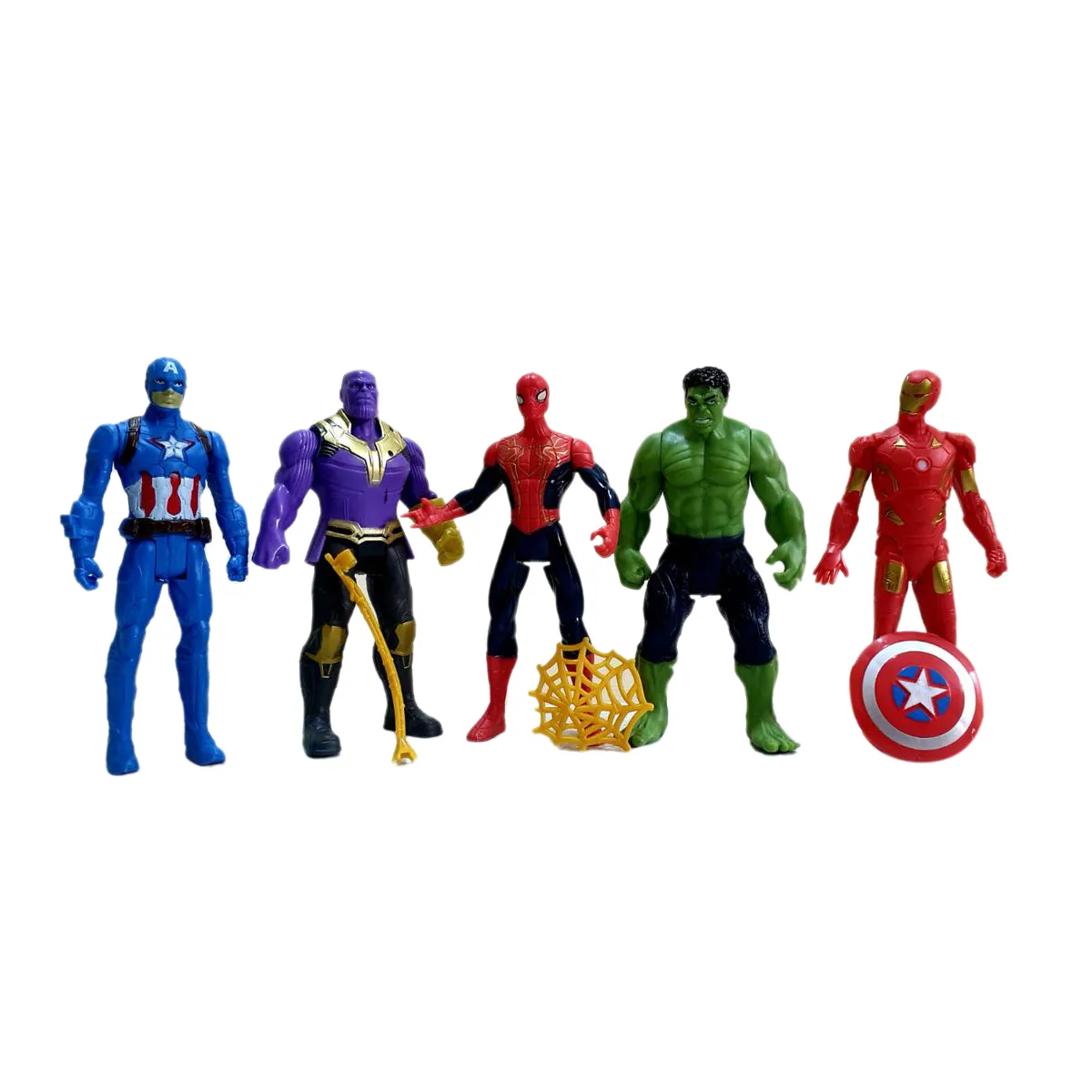 Avengers Endgame Action Figures Super Heroes Spiderman Hulk Iron Man Hulk Captain America- 5 Figures image 2