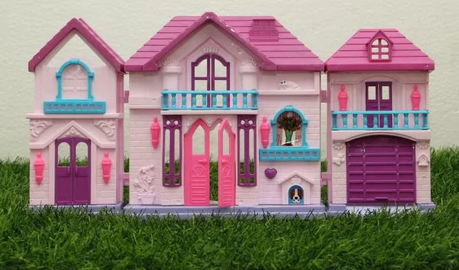 Doll House - Beauty Villa Set For Girls - Lovely Pink Doll House - Doll House For Girls - Pink Color Doll Play House image 3