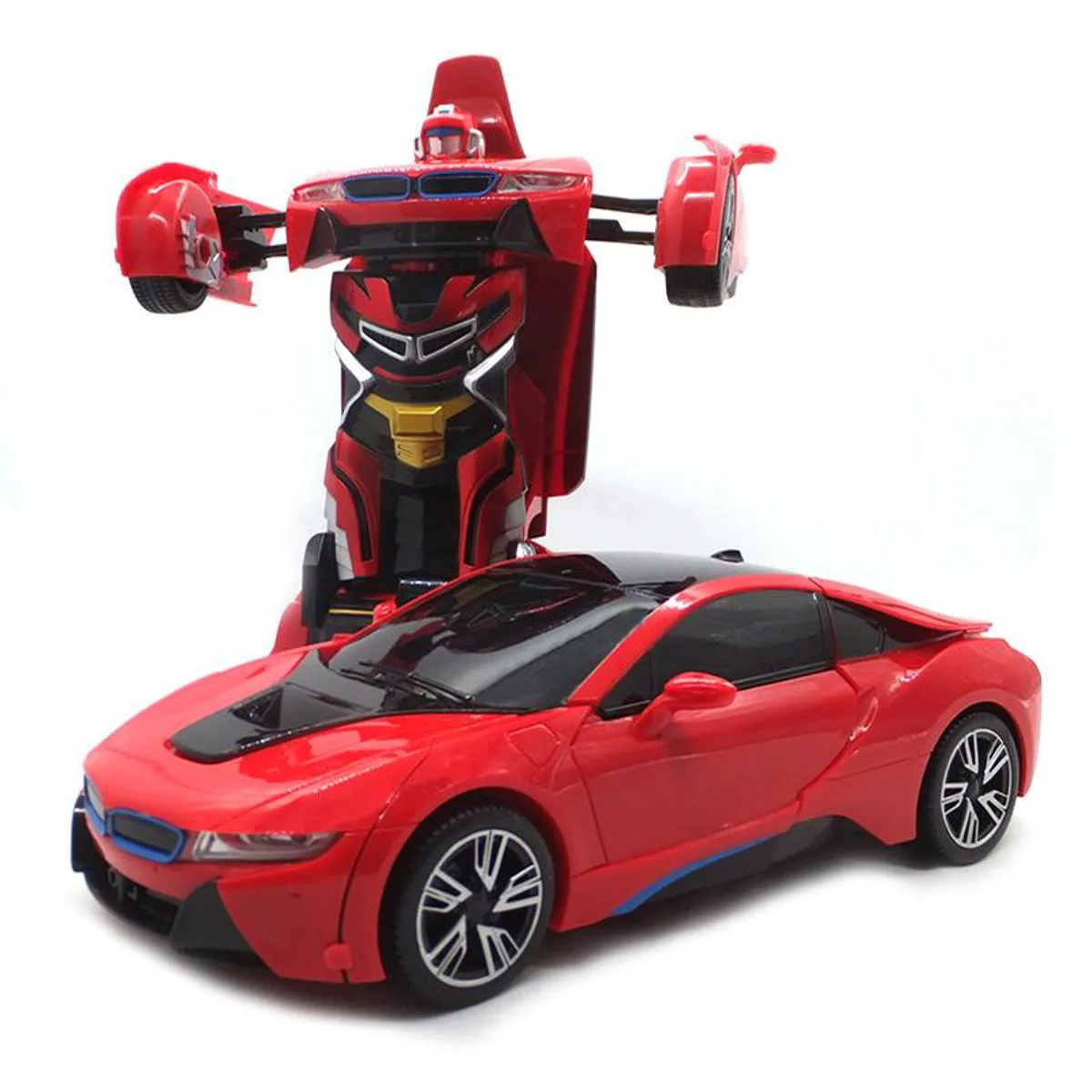 3D Deformed BMW Super Speed Robot Car For Kids - Red