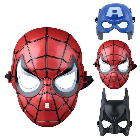 Kids Halloween Prank Luminous Led Spiderman Hulk Avengers Superman Hulk  Batman Face Mask Superhero  Led Light Up Mask For Kids Ages 3 And Up Multicolor Plastic Face Mask image 2