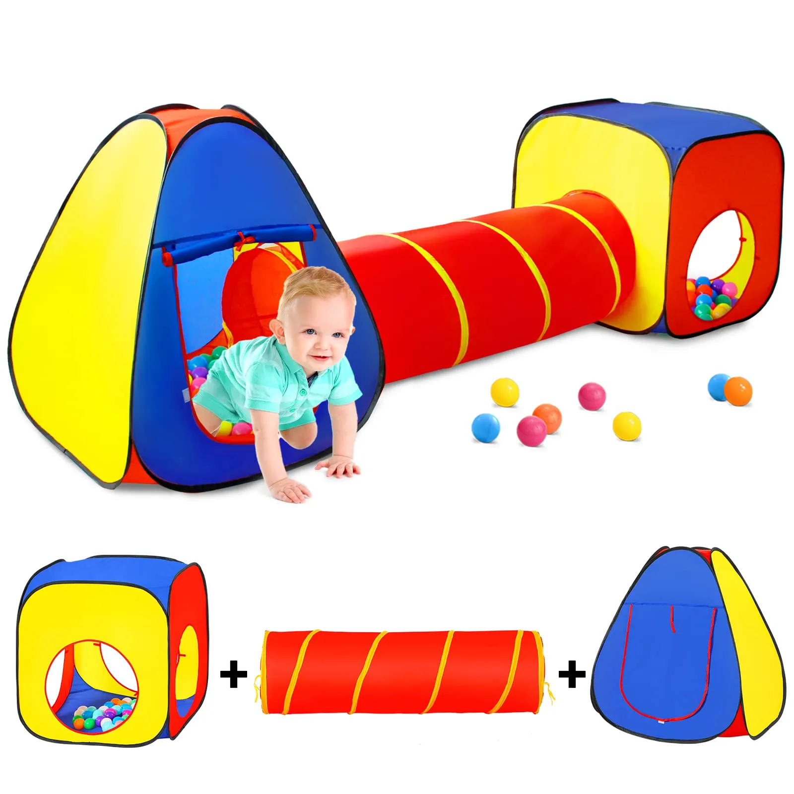 Tunnel Tent House Foldable Playhouse For Kids Indoor Or Outdoor Games image 2