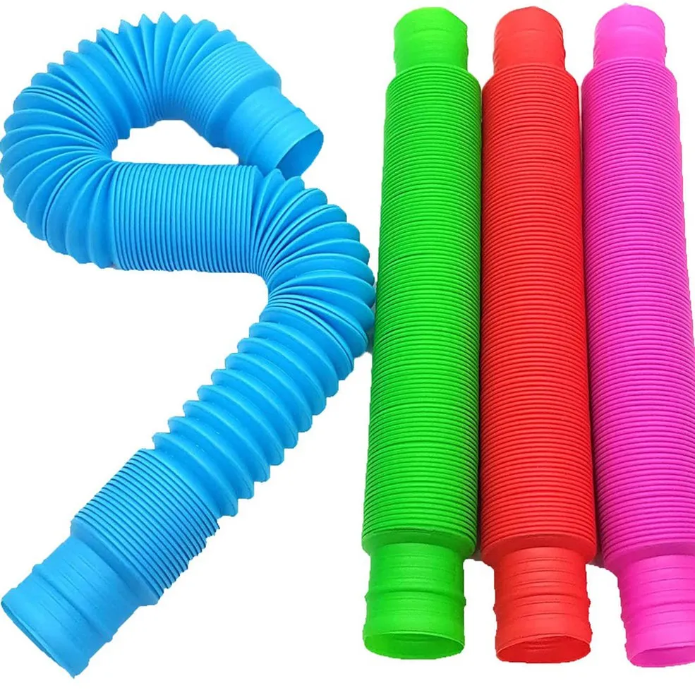 Pack of 12 LED Light Up Pop Tubes Sensory Fidget Toys Party Favors for Kids Glow in The Dark Fidget Tubes Pull and Stretch Tubes Fidget Toys for Kids Birthday Party Goodie Bag Stuffers Supplies image 7