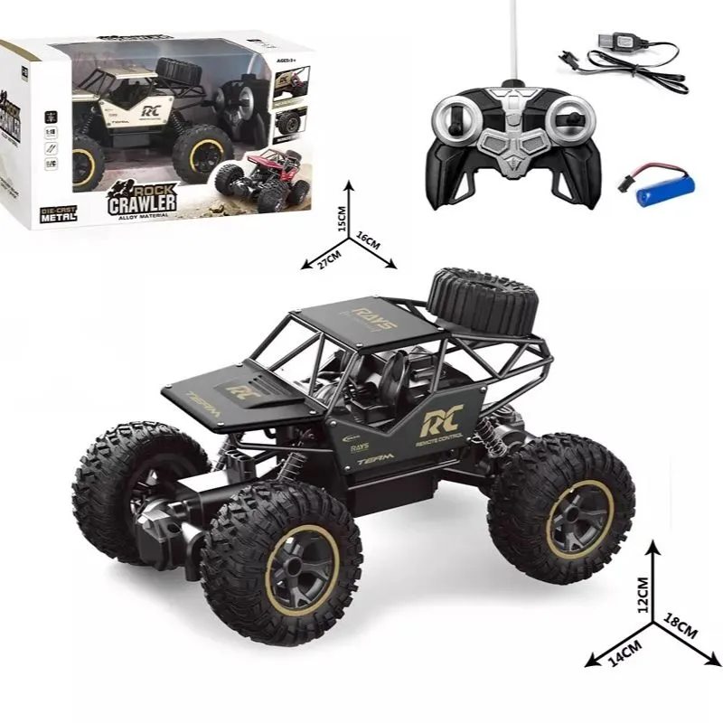 RC Car Remote Control Truck 4x4 Off Road Monster Truck for Kids, 2.4Ghz 1:16 Rock Crawler with Two Rechargeable Batteries Waterproof for All Terrain Electric Toy Car for Boys and Girls image 3