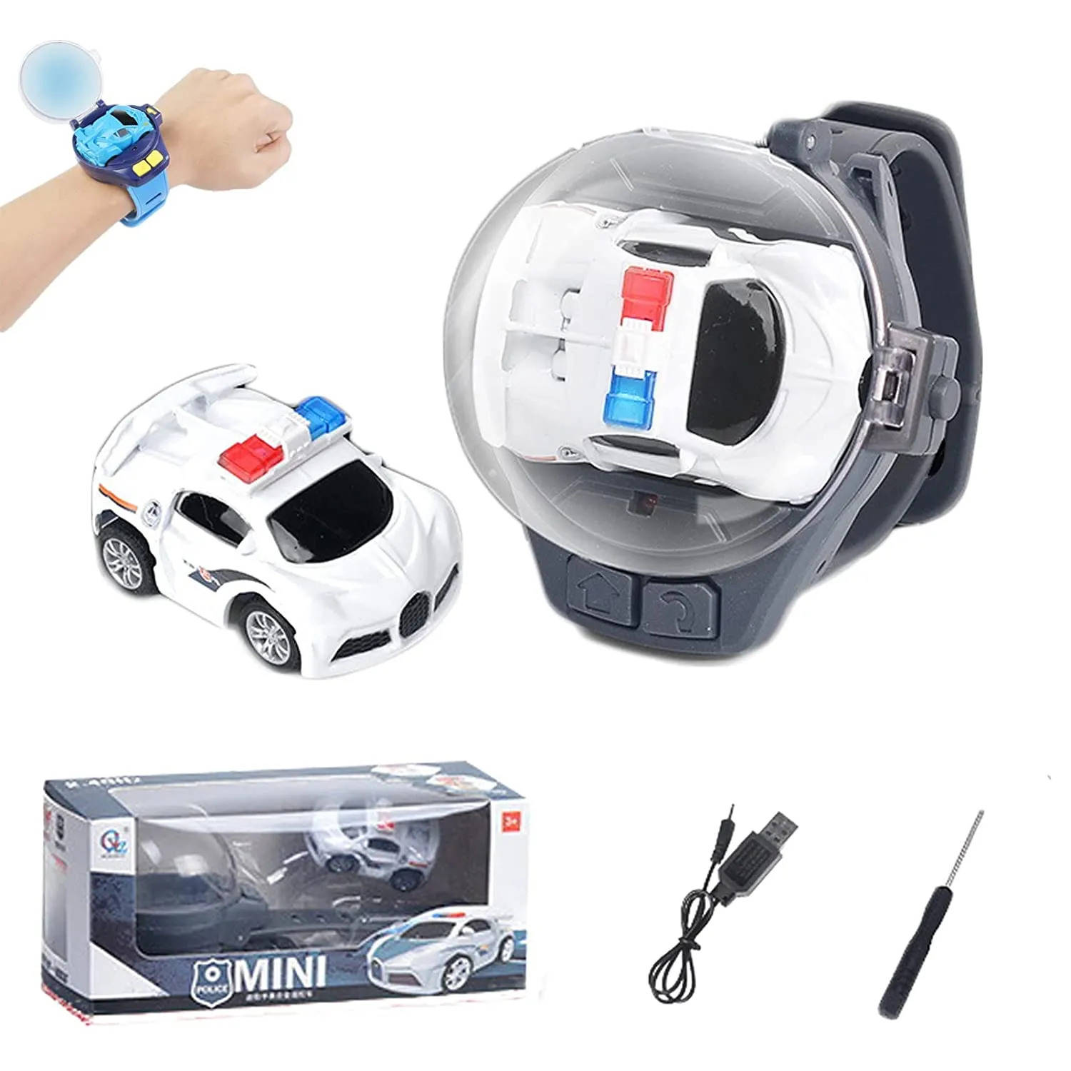 New Watch Remote Control Car Toy, Mini Cartoon Toys, Racing Watch, USB Charging Car, Children's Toy The Best Gifts for Boys & Girls, 1.18x9.45inch image 6