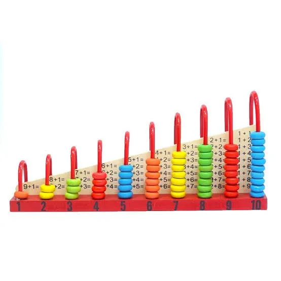 First Generation Wooden Calculation Shelf Abacus for Counting, Addition and Subtraction, Math’s Learning Early Educational Kit Toy for Kids. image 1