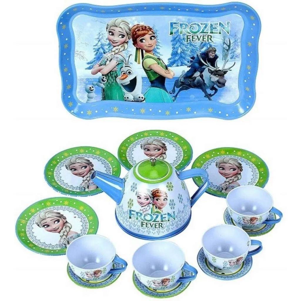 Kitchen Set With Metallic Body Pretend Play Colorful Utensils For Girls