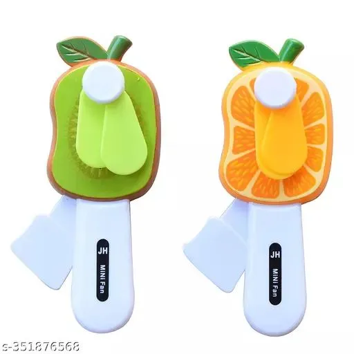 Interesting Palm Pressure Mini Fan Fruit Shape Cute Squeeze Toys / Cool Summer Fan/ Fan Without Battery (Multi Color)  image 3