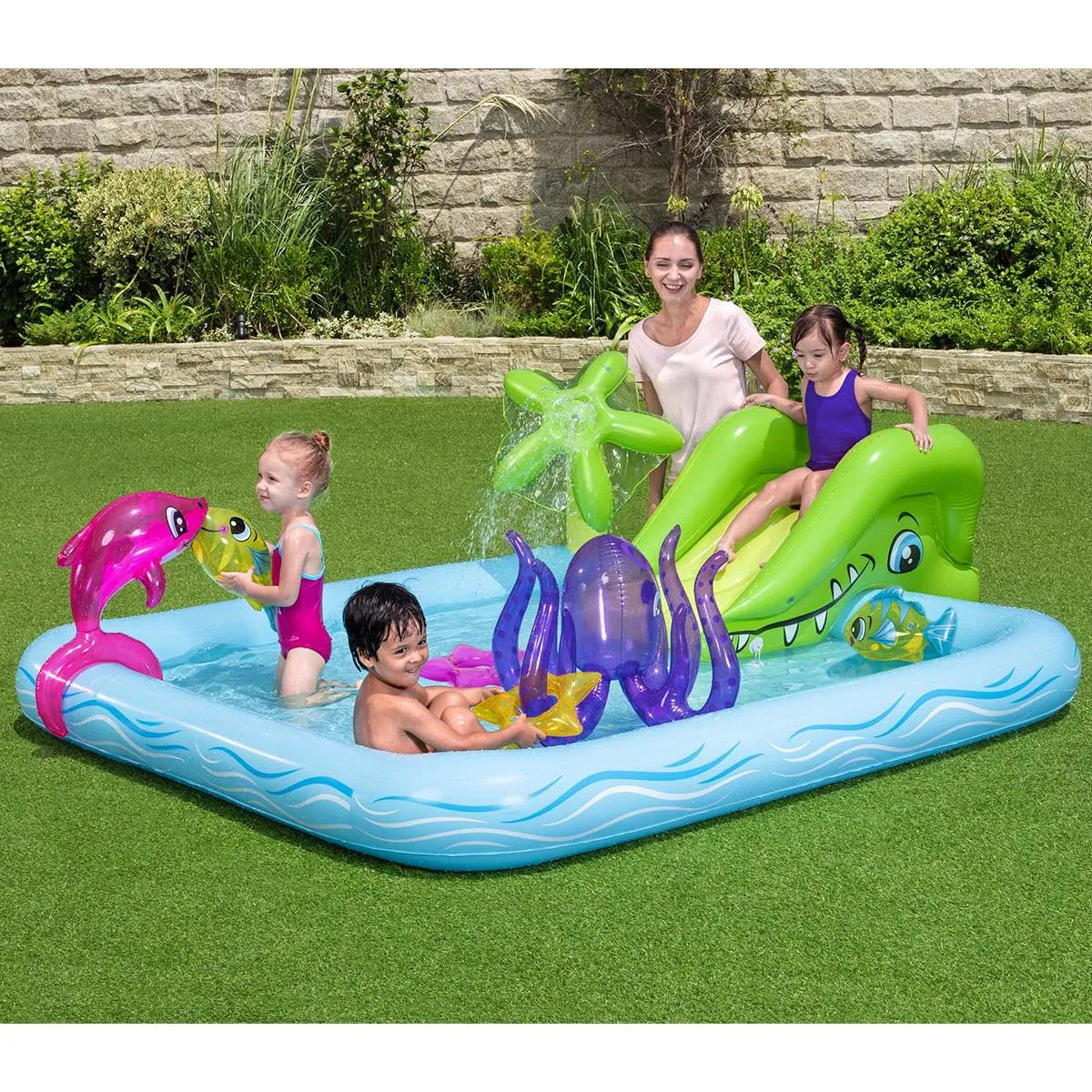 BESTWAY 53052 Aquarium Play Centre 7'10" x 6'9" x 34" image 1
