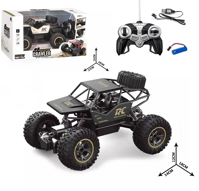 RC Car Remote Control Truck 4x4 Off Road Monster Truck for Kids, 2.4Ghz 1:16 Rock Crawler with Two Rechargeable Batteries Waterproof for All Terrain Electric Toy Car for Boys and Girls image 4