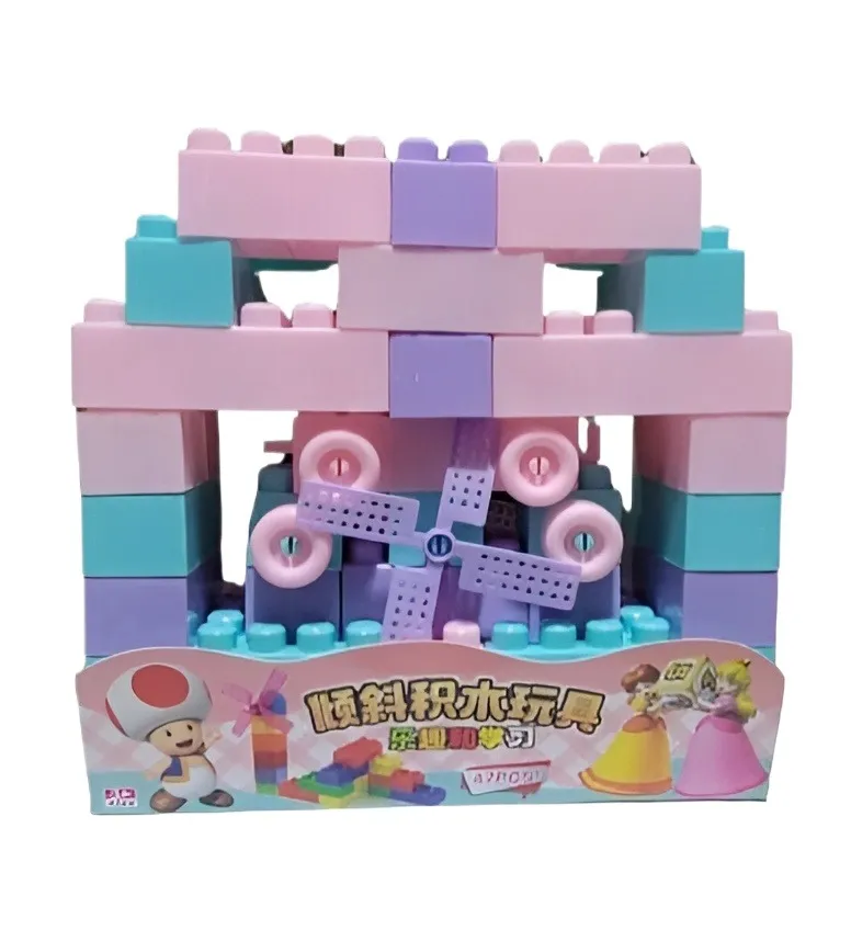 47 pcs Macaron Building Blocks, Children's Large Building Blocks, Light Colors blocks Collage Assembly Educational Toys, Hands-on Brain Games image 1