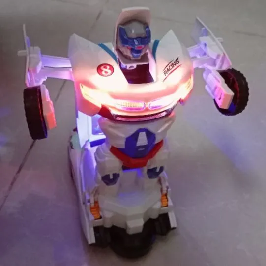 Transforming Robot Car Toy with 3D Lights and Bump & Go Action image 4