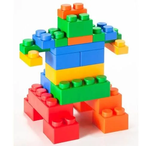 Building Blocks 54 - 95 Pieces large Big jumbo Mega Bricks construction educational Multi color block brick Assemble BPA Free toy set bag safe for kids image 2