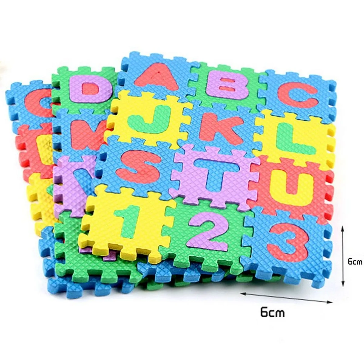 ABC Toy Block Mat Alphabets and Numbers Early Learning Toy Play Foam Puzzle Mat for Kids 36 Pieces 5cm x 5cm image 3
