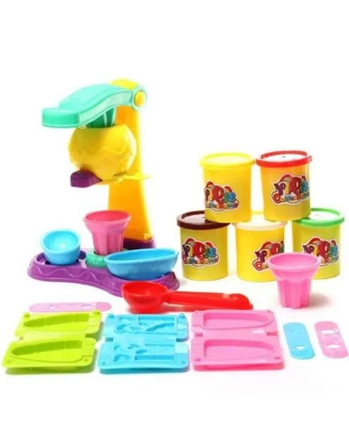 DIY Ice Cream Clay Play Set Toy Make Fancy Clay Ice Cream with Clay Real Clay Vending Machine Clay Tubs Non Toxic image 5