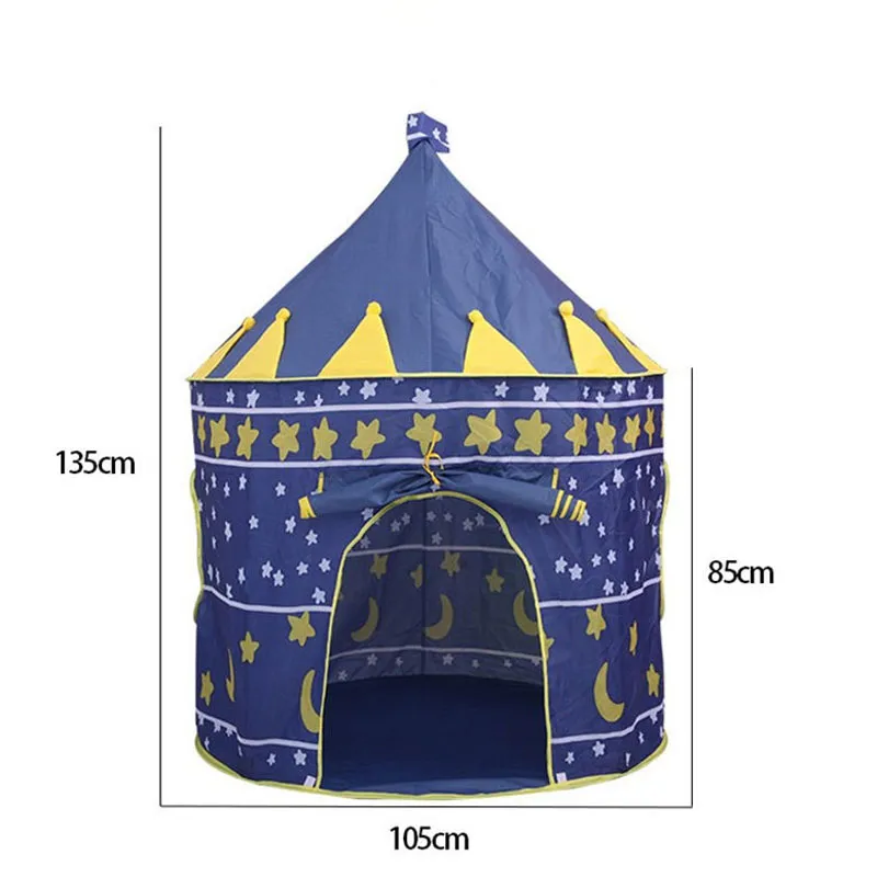 Kids Tent Toy Princess Playhouse - Toddler Play House Pink And Blue Castle for Kid Children Girls Boys Baby Indoor & Outdoor Toys Foldable Playhouses Tents with Carry Case Great Birthday Gift Idea image 5