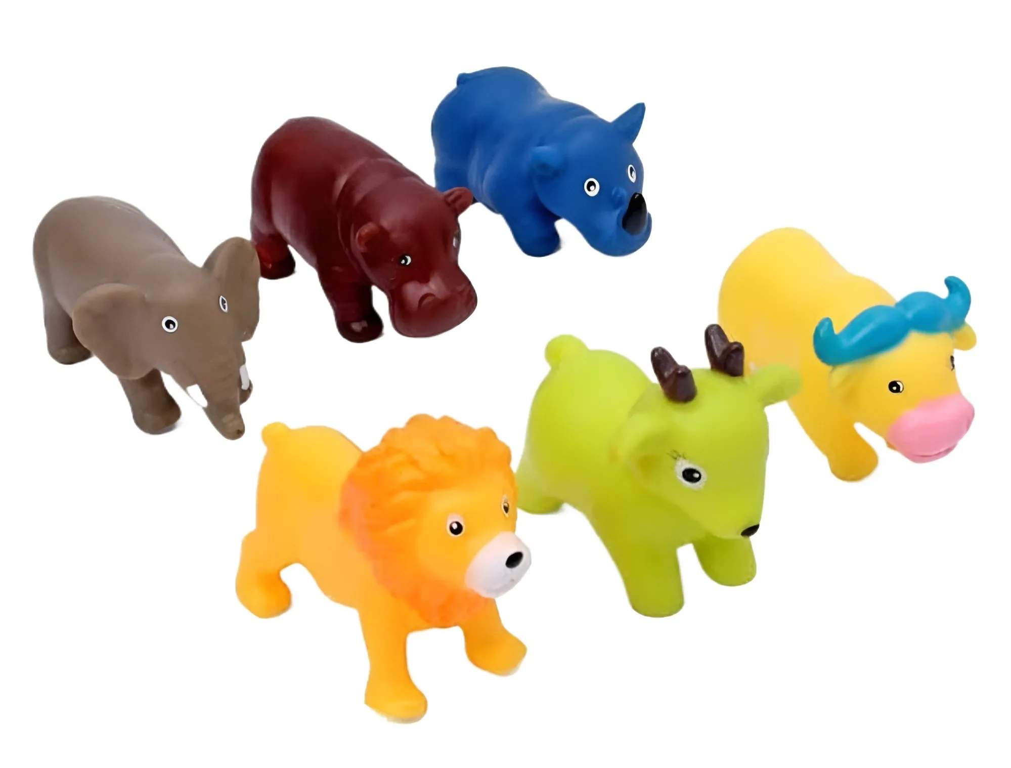 Bathing Equipment Plastic Animal Squeeze Baby Bath Toys For Kids Soft Chu Chu Toys 6 Pes Set image 1