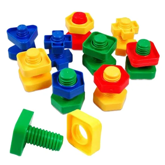 Kids Screwing Building Blocks Children Focus Screw Nut Shape Creative Mosaic Puzzle Toys for Children Plastic Educational Blocks image 1