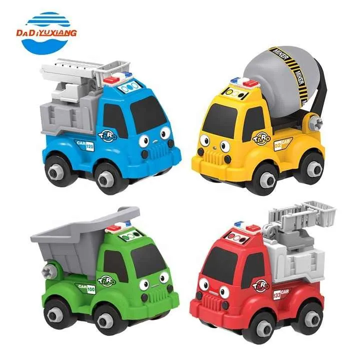 Children Educational City Disassembly Toy Diy Truck Assemble Toy Take Apart Toys Car 4 Cars With Tool image 2