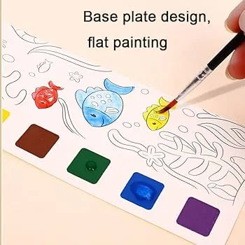 Pocket Watercolor Painting Book, DIY Magic Water Coloring Books with a Brush, Watercolor Pocket Palette, Reusable Paint with Water Books for Kid Age 3-10 image 7