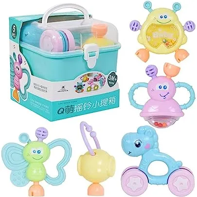 Baby Rattle Toy Set High-Quality Infant Teething Toy, Unisex, image 4