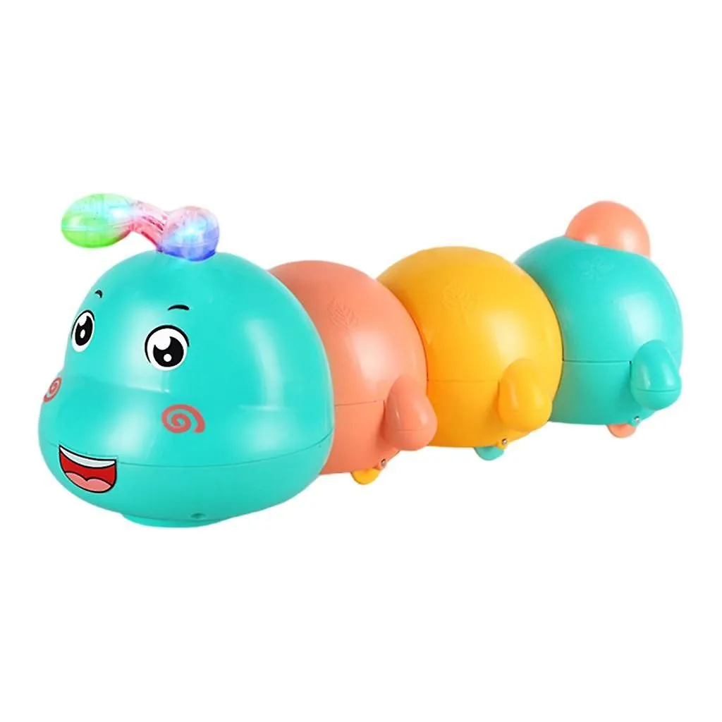 Electric Rocking Caterpillar Toy With Lamplight Music Automatic Obstacle Avoidance Crawling Toys Child Fun Interactive Game Gift  image 1