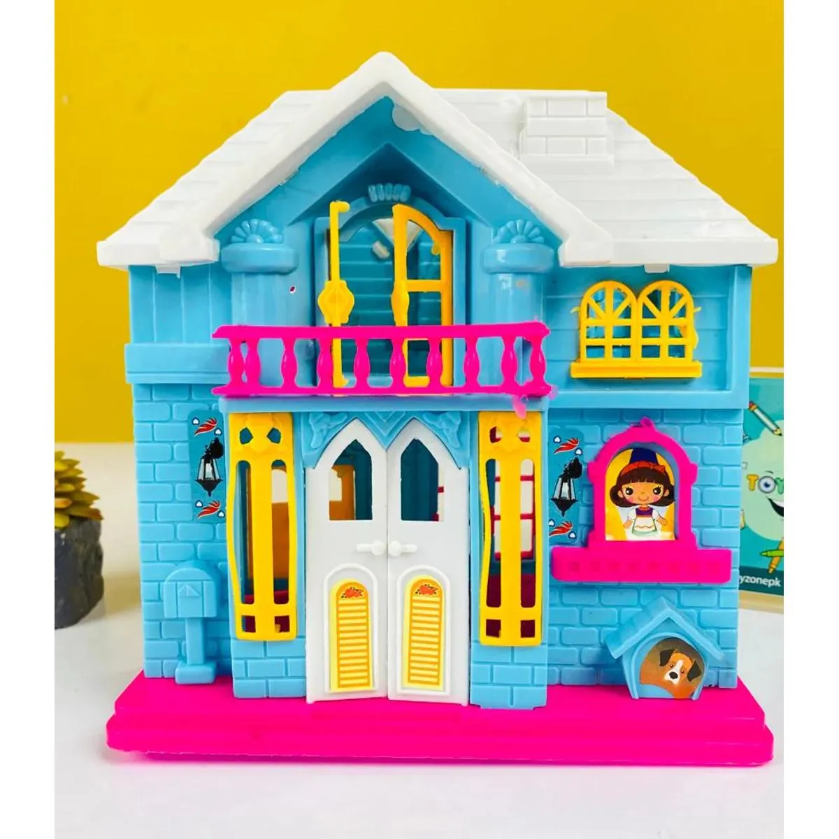 Doll House - Beauty Villa Set For Kids - Lovely Pink Doll House - Doll House For Girls - Pink Color Doll Play House image 2