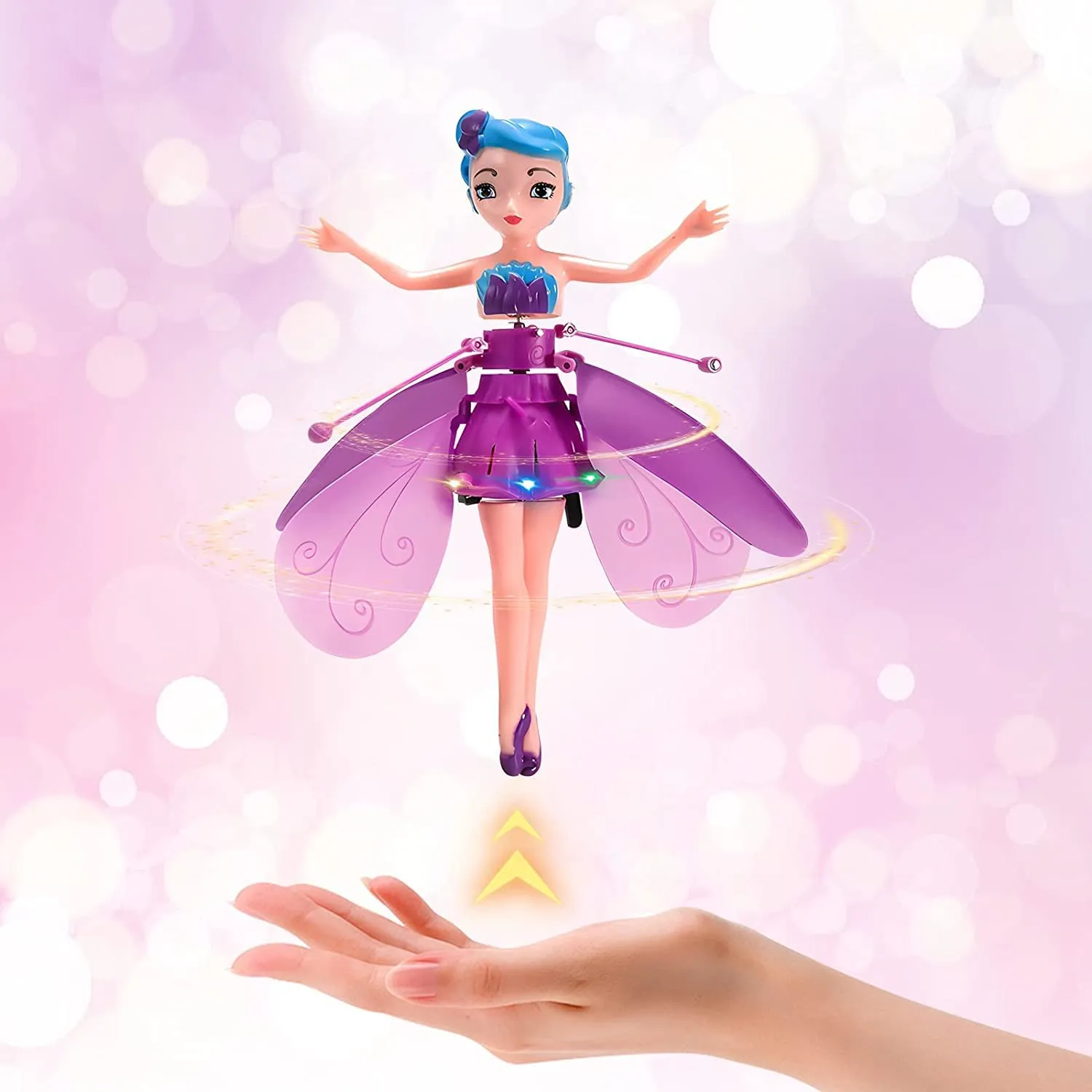 Magic Flying Fairy Princess Doll Flying Fairy Doll Toys for Girls Sky Dancers Flying Pixie Dolls Infrared Induction Control Toy image 2