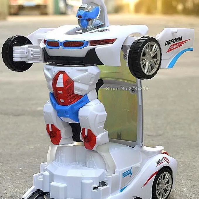 Transforming Robot Car Toy with 3D Lights and Bump & Go Action image 3