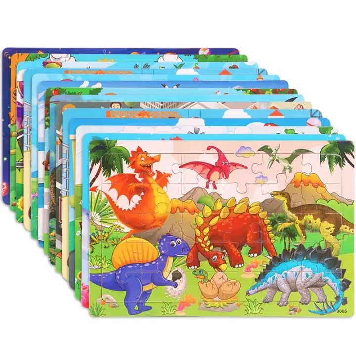 Wooden Jigsaw Puzzles Set for Kids Age 2-6 Year Old 30 Piece Colorful Wooden Puzzles for Toddler Children Learning Educational Puzzles Toys for Boys and Girls  image 5