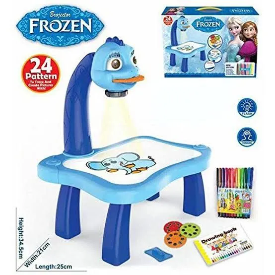 3 In 1 Kids Painting Drawing Activity Kit Projector Table - 21 Pattern image 2