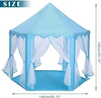 Princess Castle Tent For Girls Fairy Play Tents for Kids Hexagon Playhouse Toys For Children Or Toddlers Indoor Or Outdoor Games image 4