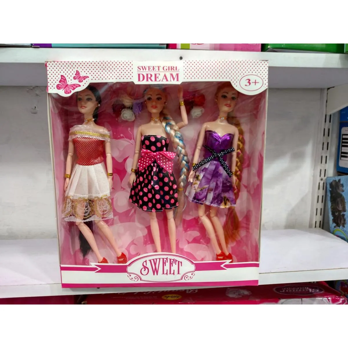 Dream Fashion Doll Collection Toy For Girls - 3 Dolls