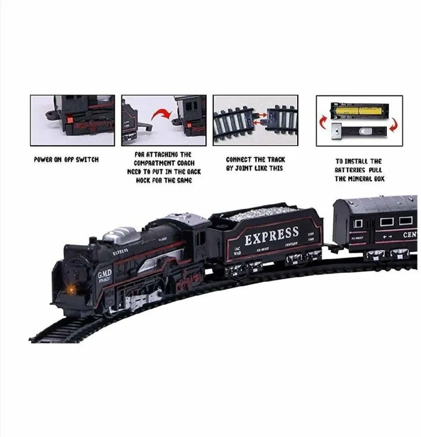 Century Express TrainSet For Kids Multicolor Black Train Battery Operated Plastic Toy TrainSet image 4
