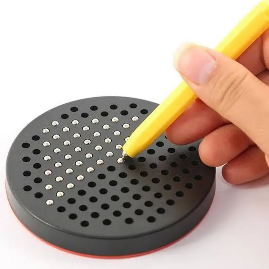 Mini Magnetic Bead Board for Kids Magnetic Drawing Board for Toddlers School Kindergarten Magnet Toys Gift Drawing Stylus Round Magnet Tablet Pad Erasable Reusable Writing Playboard Stem image 4