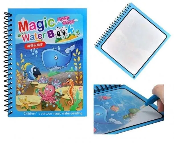 Water Colouring Book Water Colouring Book Water Magic Book Water Colouring Books Water Magic Colouring Water Pictures Children Painting and Colouring Book Water Pen Travel Activities image 3