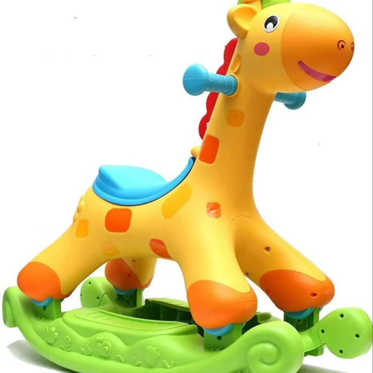 Evergreen - Rocking And Riding Giraffe - 18.5x11x19 inches - Yellow image 2