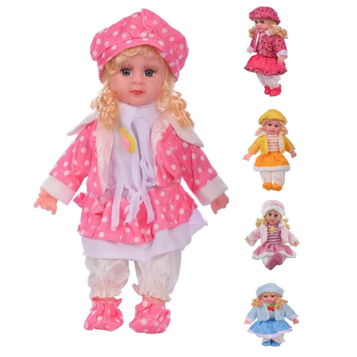 5 Poems Doll, Singing Soft Push Stuffed Doll Baby Girl Toy for Kids( Multi Color) image 2