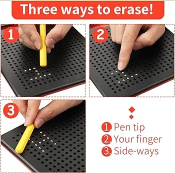 Magnet Learning Board Drawing Magnetic Slate Magic Slate With Replacement Stylus Pen for Free Play Magnet Pad Magnetic Drawing Board image 2