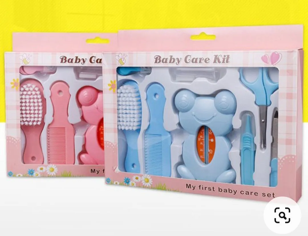 8pcs/set Baby Care Kit, Baby Safe Nail Clipper, Baby Bath Water Temperature Meter, Soft Hair Comb Brush image 3